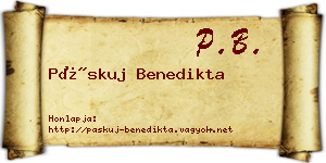 Páskuj Benedikta névjegykártya